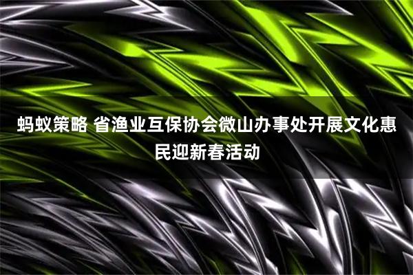 蚂蚁策略 省渔业互保协会微山办事处开展文化惠民迎新春活动