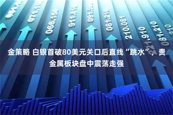 金策略 白银首破80美元关口后直线“跳水”，贵金属板块盘中震荡走强