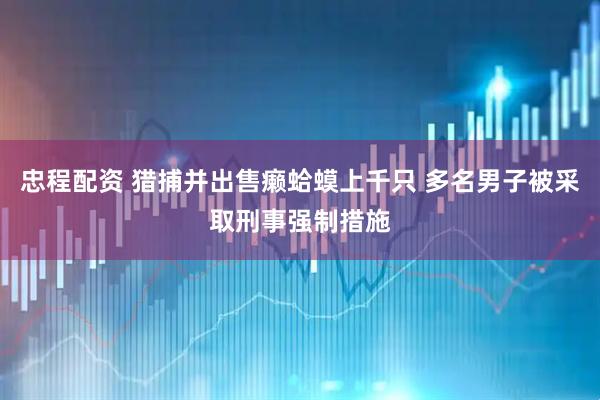 忠程配资 猎捕并出售癞蛤蟆上千只 多名男子被采取刑事强制措施